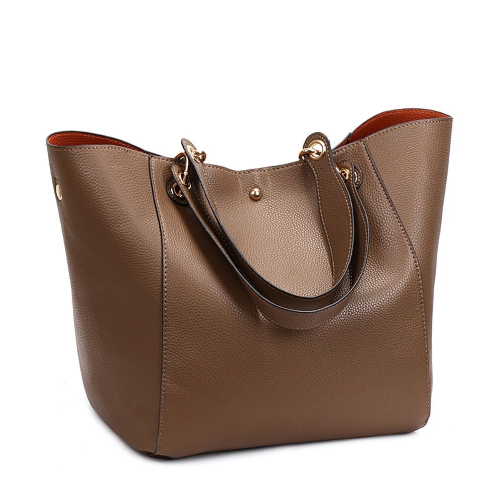 Sale 2PCS Women Ladies Pu Leather Bag  Shoulder Tote Handbag Clutch 