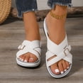 thumbnail image 4 of SACFOF Orthopedic Sandals for Women 2026 Comfortable Casual Platform Sandals with Arch Support, Open Toe Wide Casual Walking Slip on Shoes Vacation Slides Beach Summer Dressy, 4 of 6