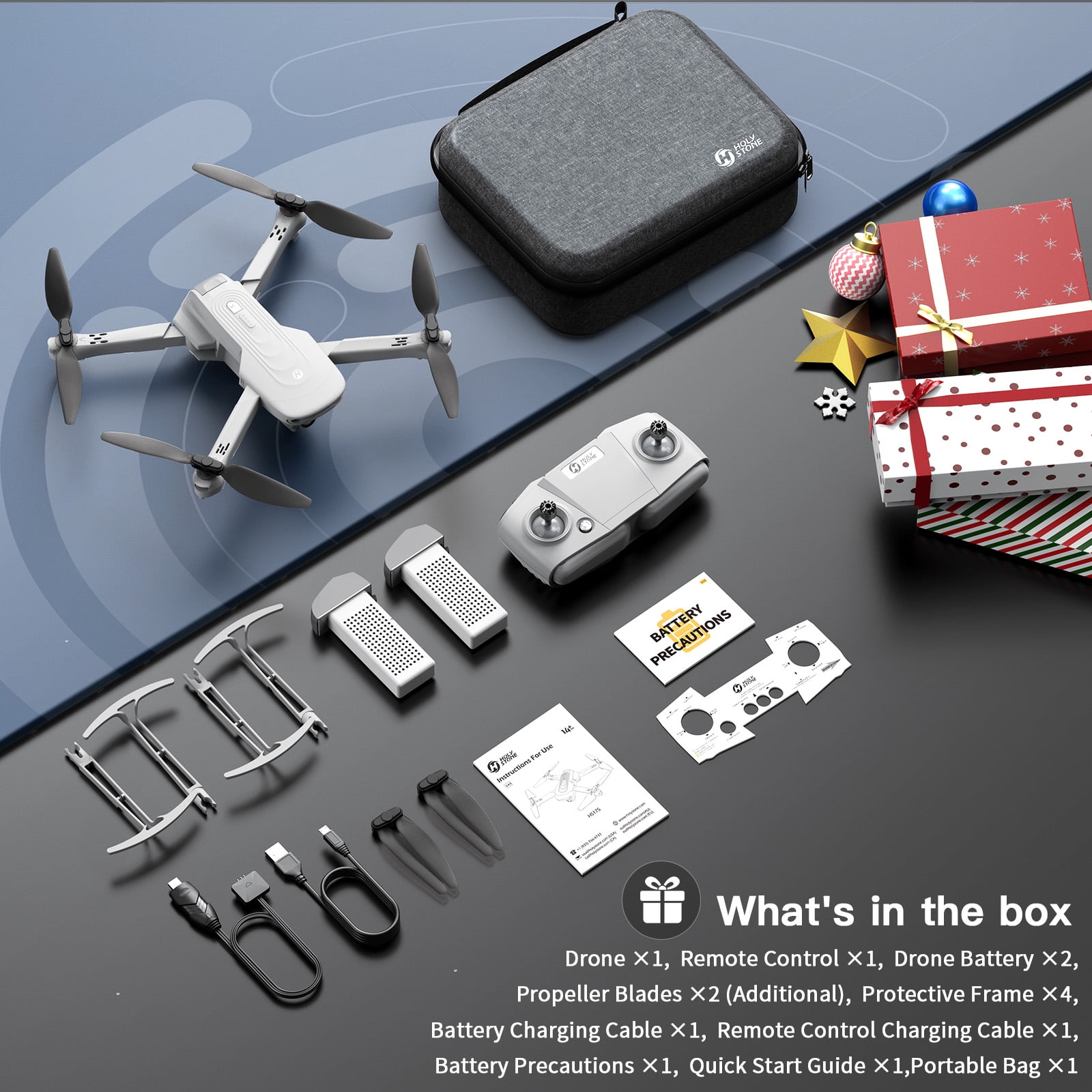 Holy Stone HS175 GPS Drone with Camera for Adults, RC Quadcopter