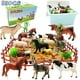 thumbnail image 1 of Figuras de animales de granja, juguetes BOLZRA, 53 unidades, con vallas, tierra, rompecabezas, 1 of 5