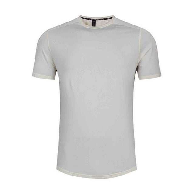 JMYHOAM Chemises pour Hommes Couleur Unie Extérieur Respirant Élastique Course Entraînement Entraînement Physique T-Shirt Manches Courtes Col Rond Haut