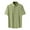 Green, variant on Jgppe Men's Summer Dress Shirts Quick Dry Comfy Ice Silk Short Sleeve Wicking Button down Shirts Work Wedding