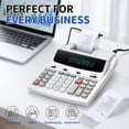 thumbnail image 6 of VUSIGN Printing Calculator, 12-Digit Thermal Printing Adding Machine with Fluorescent Display, 2-Color Printing, 2.0 LPS Business Calculator for Accounting, Office and Retail, AC, 6 of 8