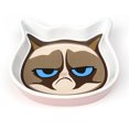 thumbnail image 1 of Grumpy Cat 5" Shallow Saucer Pet Food Bowl 4oz Pink, 1 of 5