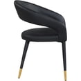 thumbnail image 3 of Pemberly Row Contemporary Vegan Leather Dining Chair in Black, 3 of 5