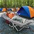 thumbnail image 6 of Slsy Folding Camping Cots for Adults 880 lbs, 28" Extra Wide Sturdy Portable Folding Cot Sleeping Cot with Mattress & Carry Bag for Camp Home Office, 6 of 10