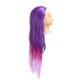 thumbnail image 4 of Cabeza de maniquí de pelo, cabeza de maniquí de pelo, cabeza de muñeca de pelo morado, modelo de entrenamiento de peinado, ingeniería de precisión, 4 of 12
