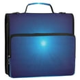 thumbnail image 2 of ALAZA Zipper Binder Blue Print Gradient 3 Ring Trapper Keeper File Folder Organizer Bag, 2 of 8