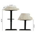 thumbnail image 6 of Caesar Hardware AB-63B Ergonomic 63-in 3 Memory Buttons LED Electric Automatic Height Adjustable Sit to Stand Curved Work Office Desk with Black Legs, Natural Oak, 6 of 10