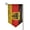 Sharp Corner, variant on Germany Flag Garden Flag Double Sided Flags with Vivid Color for Yard Lawn Garden Decor 12.5 x18 Inch Square