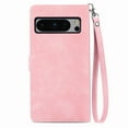 thumbnail image 3 of TECH CIRCLE for Google Pixel 8 Pro Wallet Case, Flower Embossed Premium PU Leather Wallet Flip Protective Stand Phone Case Cover with Card Slots Wrist Strap for Google Pixel 8 Pro 6.7" 2023, Pink, 3 of 9