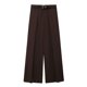 thumbnail image 3 of HH TRAF Pantalones de pierna ancha de moda para mujer, de calle alta, sólidos, con cintura alta, bolsillos, fajas, pantalones con cremallera, pantalones de verano para mujer a la moda, 3 of 5