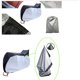 thumbnail image 3 of Cubierta impermeable para bicicleta de lluvia para exteriores, cubierta impermeable para bicicleta, Scooter, bicicleta, 190T-200X75X115cm, color negro mediano con adornos plateados, 3 of 5