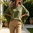 thumbnail image 4 of Bixock Women's Maternity Tops 3/4 Sleeve Pregnant Tops for Plus Size Women Crew Neck Blouse Soft Breathable Maternity Shirts Comfortable Maternity Clothings, 4 of 5