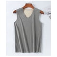 thumbnail image 2 of FINALGANG Mens Sweater Vest Solid Color Black Reversible V Neck Sleeveless Thermal Vest Contrast Lining Casual Warm Undershirt For Daily Layering Wear Trendy Knitwear, 2 of 4