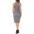 thumbnail image 3 of INSPIRE CHIC Vestido Elegante de Encaje para Mujer con Cuello Halter Sin Mangas Cuerpo Ajustado Cóctel Sheath Midi Gris L, 3 of 6