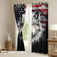 thumbnail image 3 of Castle Fairy Kids Teens Adults Wildlife Wolf Blackout Curtains Set of 2 (52x84 Each),Vintage USA Flag Window Curtains,Jungle Animal Curtains and Drapes,Microfiber Bedroom Decor, 3 of 6