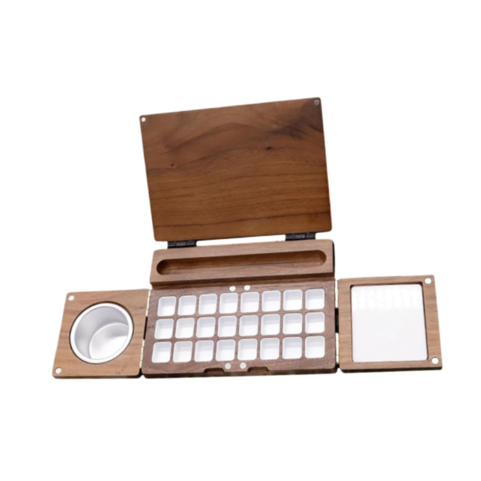 BLESIYA Watercolor Paint Supplies Handmade Portable Travel Empty Palette Box