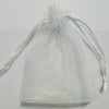 Mini White Organza Drawstring Bags - Party Supplies - 50 Pieces