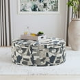 thumbnail image 2 of Tomkins Oval Upholstered Storage Ottoman Indigo Blue, 2 of 9