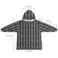 thumbnail image 6 of Baseballs Quotes Black Pattern Flannel Blanket Hoodies for Teens ,Teens Oversize Sherpa Wearable Hooded Blanket Sweatshirt with Super Pockets, 6 of 6