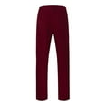 thumbnail image 5 of Men Regular Fit Pant Solid Color Long Sports Casual Fall Thick Warm Dressy Red Pant, 5 of 8