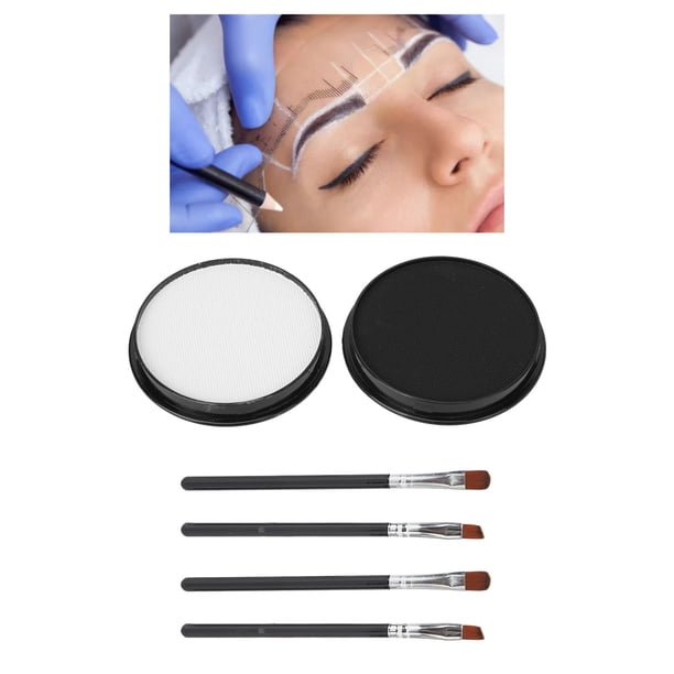 Pasta para cejas para mapeo ingredientes seguros kit de pasta para cejas para mapeo con microblading fácil eliminación para la piel con 4 cepillos para salón de belleza ANGGREK Otros