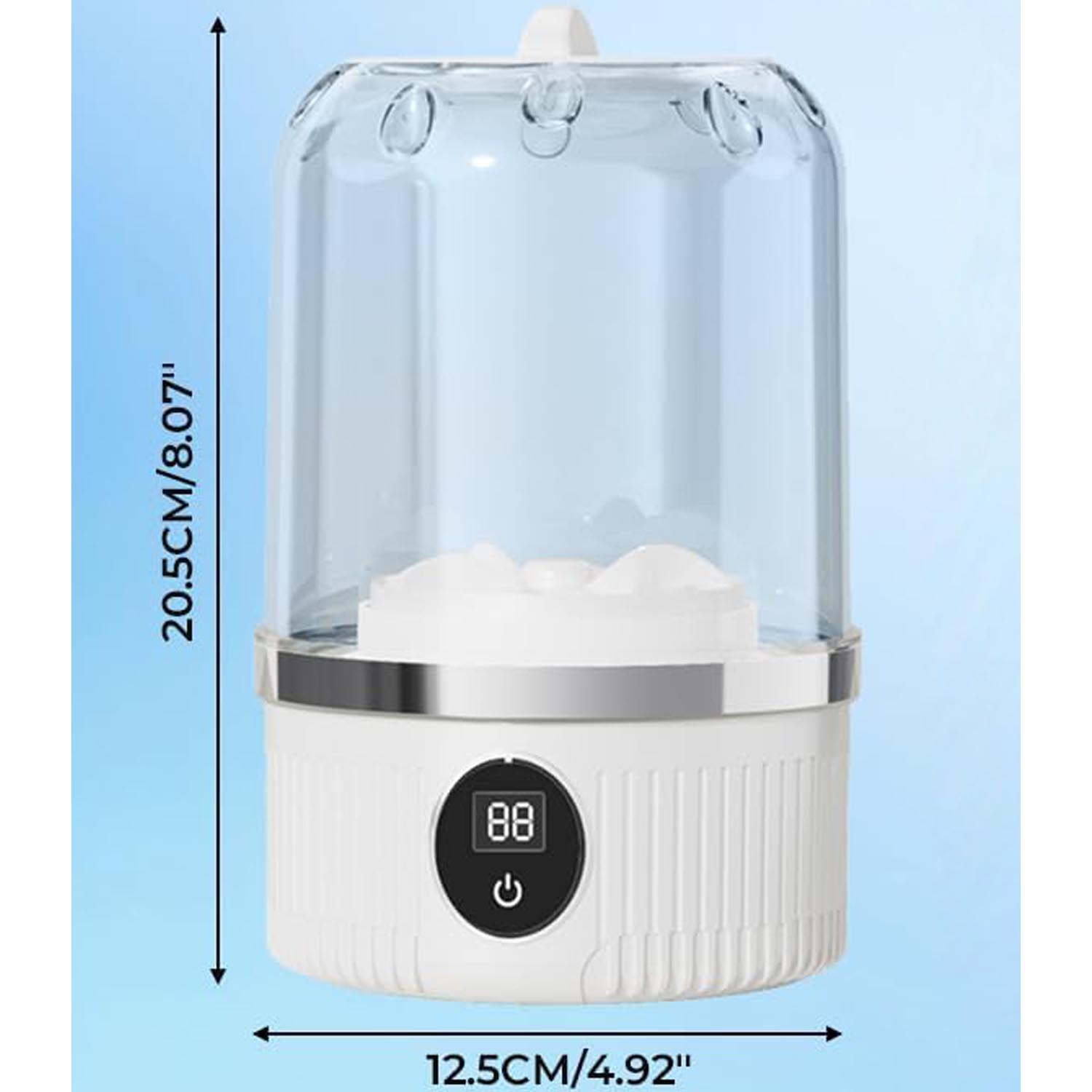 2025 New Portable Ultrasonic Mini Washing Machine – Rechargeable Travel Laundry Solution for Underwear, Compact Design for Apartments, Dorms, RVs, and Camping White