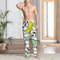 thumbnail image 6 of Lsque Funny Dinosaurs on Stripes Print Men's Pajama Pants, Lounge Pant - Comfortable Home Wear,Elastic Waistband, Stylish Design-X-Large, 6 of 9