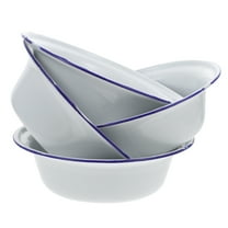 4 Pcs Enamel Deep Bowl Pasta Large Soup Bowls Salad Enamelware Miss