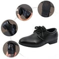 thumbnail image 6 of Toddler Boys Lace Up Dress Shoes Kids Oxford Shoes Lightweight Leather Slip On Wedding School Flats Shoes, 6 of 7