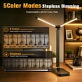 thumbnail image 5 of RELOIVE LED Desk Lamp for Home Office - 24W 3000LM Dual Head Table Lamp, Eye-Caring Dimmable Reading Light with USB Charging Port, 5 Color Modes, Foldable Craft Task Light, 5 of 10