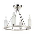 thumbnail image 2 of White Stone 18'' Wide 4-Light Semi Flush Mount - Polished Nickel, 2 of 3