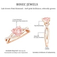 thumbnail image 6 of Rosec Jewels IGI Certified Lab Grown Pink Diamond Solitaire Heart Engagement Ring 1 Ct - VS1 Grade - Pink White Diamond Ring - with Jewelry Box, 18K Rose Gold, US 9.50, 6 of 9