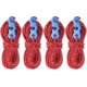 thumbnail image 1 of Yanmeer 3m X 4pcs Reflective Tent Rope Adjuster Aluminum Cord Guy Line Tent Guide Rope With Cord Clamp For Camping Hiking(red), 1 of 5