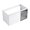 36" Glossy White Vanity Only, variant on LHSHID 24"Wall-Mounted Bathroom Vanity,2-Soft Close Doors,Glossy White Vanity Grey Glass 1/2 Door,Plywood(KD-Packing)-Excluding Sink