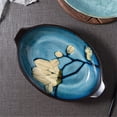 thumbnail image 4 of 5.5cm Deep Nordic Ceramic Double Ear Baking Tray for Home Use, Large Oval Shaped Household Kitchen Dish, 4 of 4