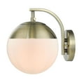 thumbnail image 2 of Golden Lighting Dixon 1-light Wall Sconce in Matte Black and Opal Glass, 2 of 2