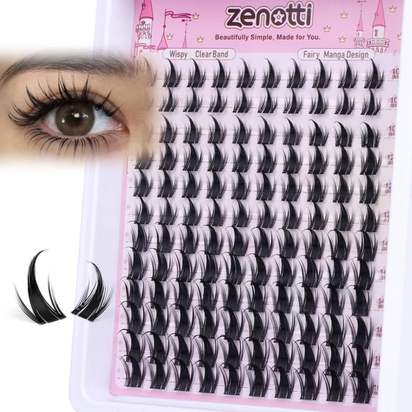 Extensiones de pestañas Zenotti Manga Lash Clusters 10-16 mm 120 unidades