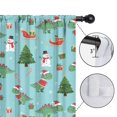 thumbnail image 4 of Blackout Kids Curtains,Blue Christmas Dinosaurs Snowmen Pattern Childrens Insulated Curtains Set Of 2,Bedroom Essentials,Toddler Room Decor 42"x63", 4 of 5