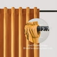 thumbnail image 4 of Topfinel 100% Blackout Luxury Velvet Curtain, 52 x 90 Inch, Mustard Yellow, 4 of 9