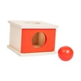 thumbnail image 1 of Yinanstore Wooden Object Permanence Box s Recognition Blocks Educational Tool Wooden Shape Matching Box for Kids Holiday Present red, 1 of 5