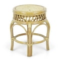 thumbnail image 2 of Ginger Handmade Rattan Wicker Stool Fully Assembled Natural, 2 of 5