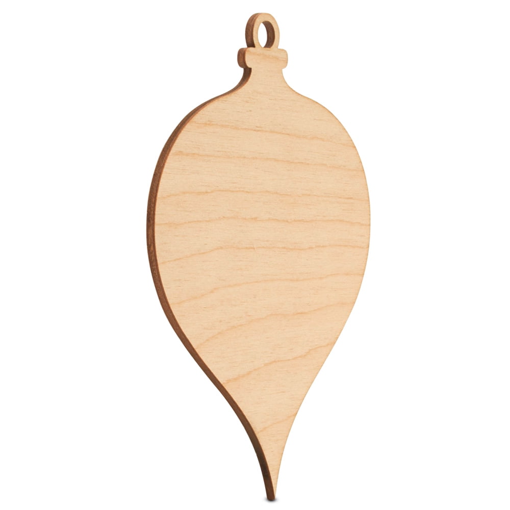 Christmas Ornament 6 inch, Pack of 25 Small Wood Cutouts, Paintable Christmas Ornaments to Decorate and Craft, by Woodpeckers