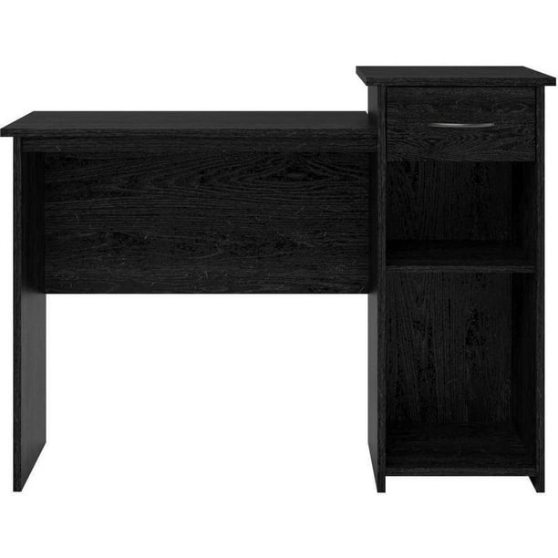 Mainstays Student Desk with Easyglide Drawer, Black Oak
