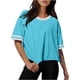 thumbnail image 1 of Camisetas Sobredimensionadas para Mujeres Gota Hombro Cuello Redondo Cultivo Top de Entrenamiento, Blusa de Verano Casual para Diario Y Fitness, 1 of 4