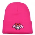 thumbnail image 3 of Gorro de punto bordado de Sanrio con dibujos animados lindoss Gorro de lana para perro Yugui Gorro tipo jersey Kulomi Gorro cálido para gato, 3 of 5