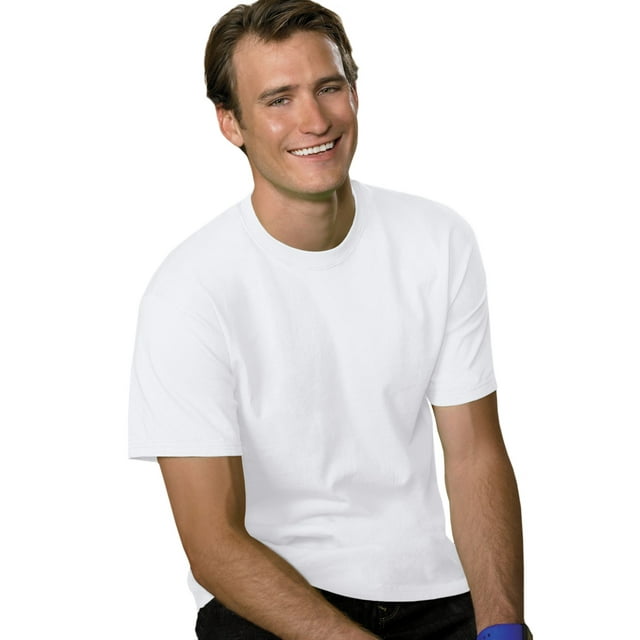 Hanes T-shirt à Manches Courtes pour Hommes 5,2 oz, m, Blanc