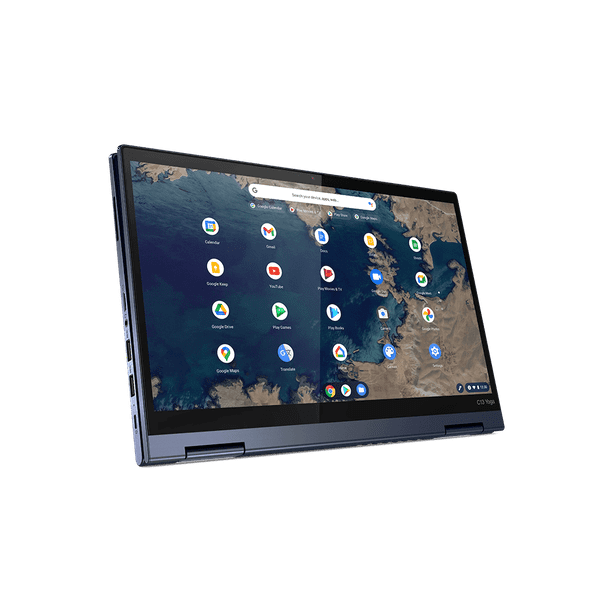 Lenovo Ordinateur Portable 2-en-1 avec Clavier Rétroéclairé ThinkPad C13 Yoga Touchscreen Chromebook 13,3” (32 Gb eMMC 4GB DDR4 RAM) Flambant Neuf (Bleu Abyssal)