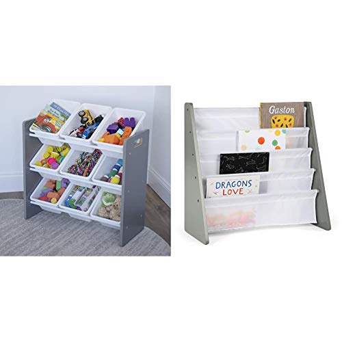 24 Tall Humble Crew 9 Bin Storage Grey/White Toy Organizer 24 Tall Humble Crew 9 Bin Storage Grey/White Toy Organizer